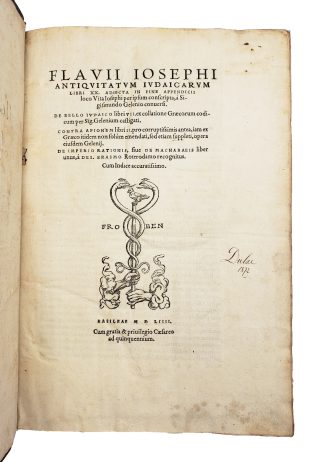 JOSEPHUS, Flavius.